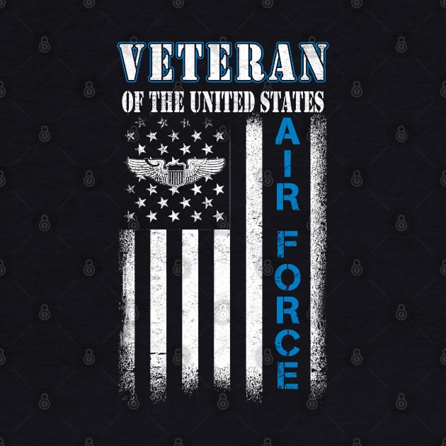 US Air Force Veteran Military T-Shirt Air Force Vintage Basic by Otis Patrick